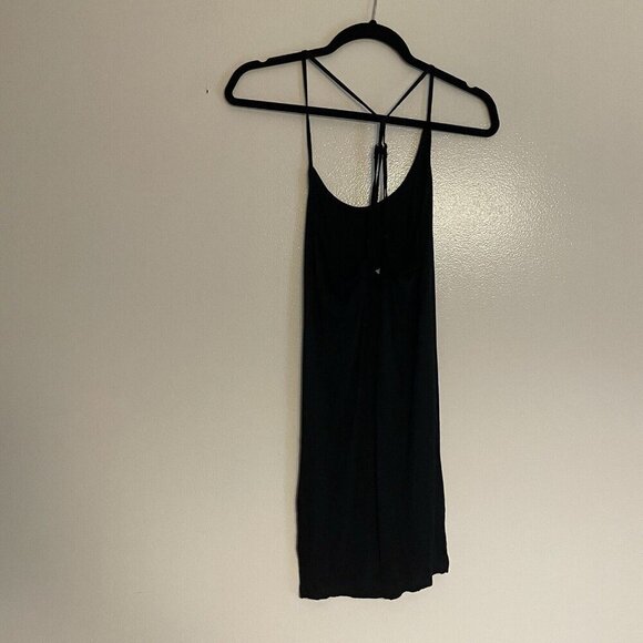 Hem & Thread Women Sz L Black Adjustable Spaghetti Strap Slip Dress NWT - Picture 5 of 9